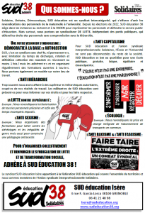 presentation de SUD educ 38