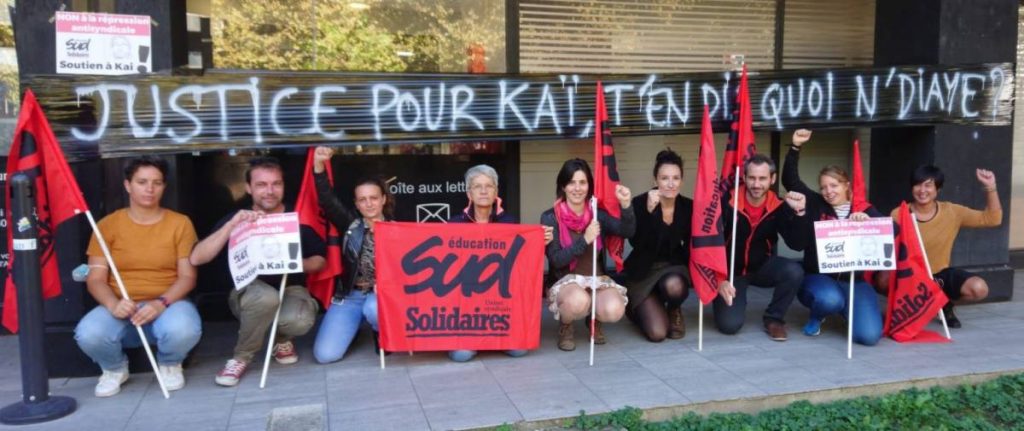 rassemblement contre la répression syndicale