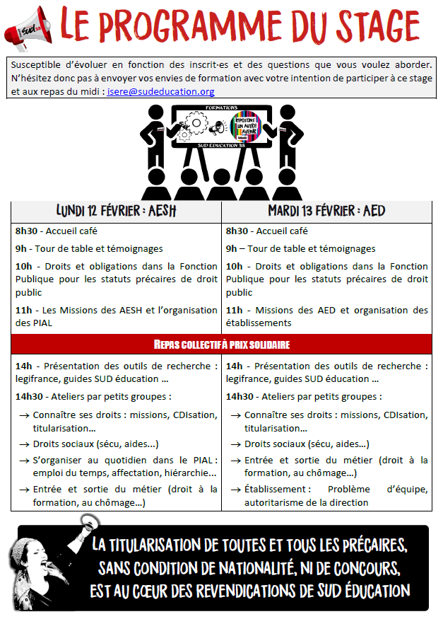 programme du stage